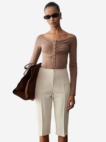 Dilvin Shirt bodysuit 'Blusen' in Beige