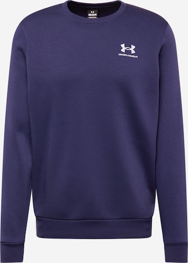 UNDER ARMOUR Sportsweatshirt 'Essential' in de kleur Nachtblauw / Wit, Productweergave