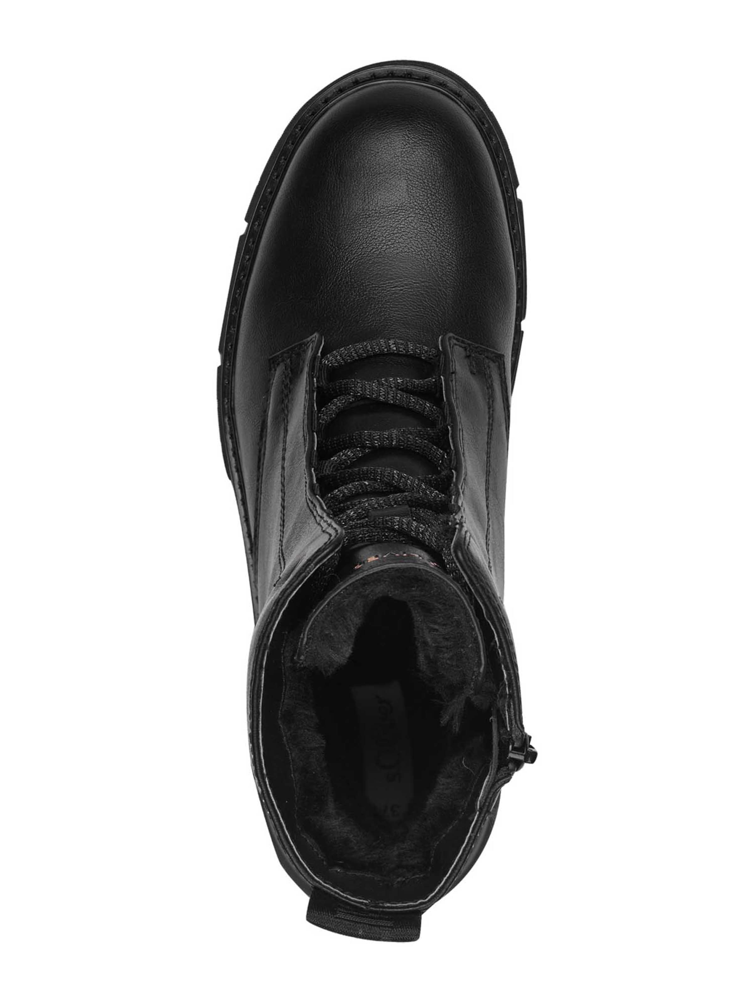 s.Oliver Μποτάκι με κορδόνια σε μαύρο