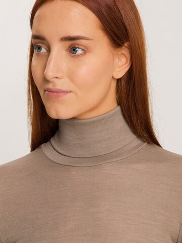 Hanro - Camisola interior ' Woolen Silk ' em castanho