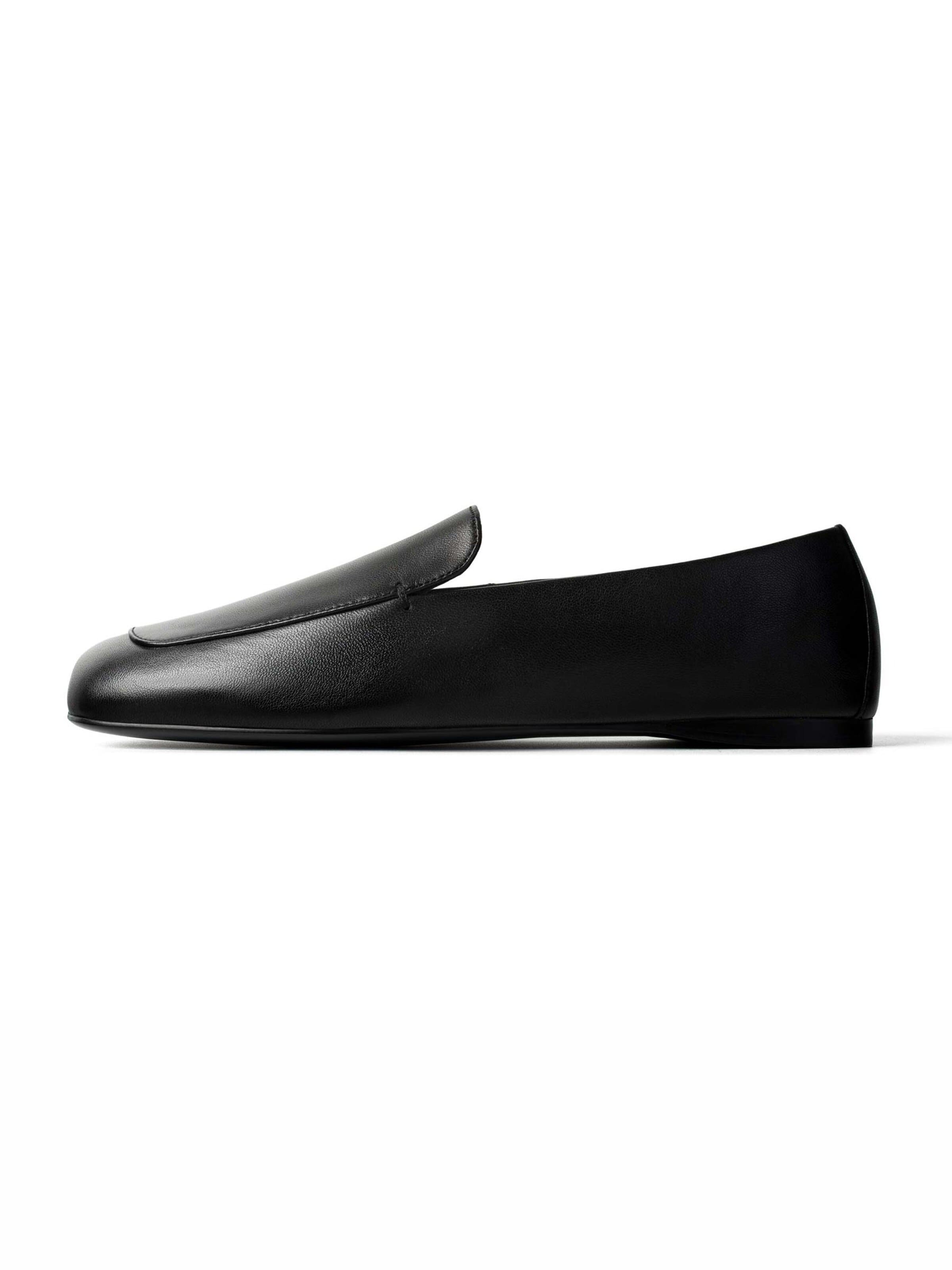 L37 HANDMADE SHOES Slipper 'MOON PARADE'‌‌‌‌‌‌‌ in Schwarz: Vorderseite