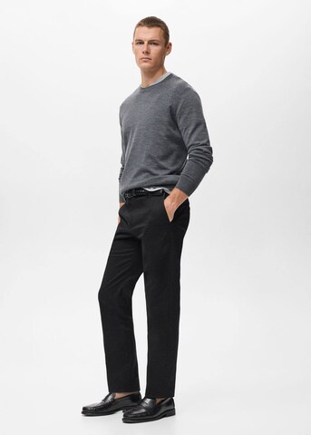 MANGO MAN Regular Pleated Pants 'Nicco' in Blue