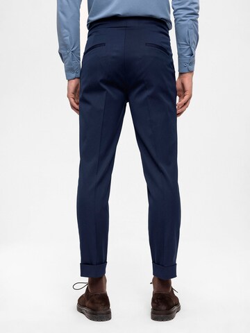 Effilé Pantalon à plis Antioch en bleu