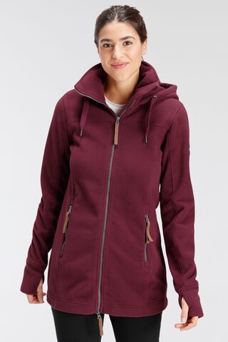 POLARINO Funktionsfleecejacke in Rot: Vorderseite