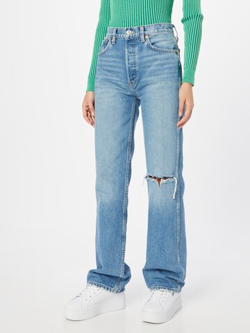 regular Jeans '90S HIGH RISE LOOSE' di RE/DONE in blu: frontale