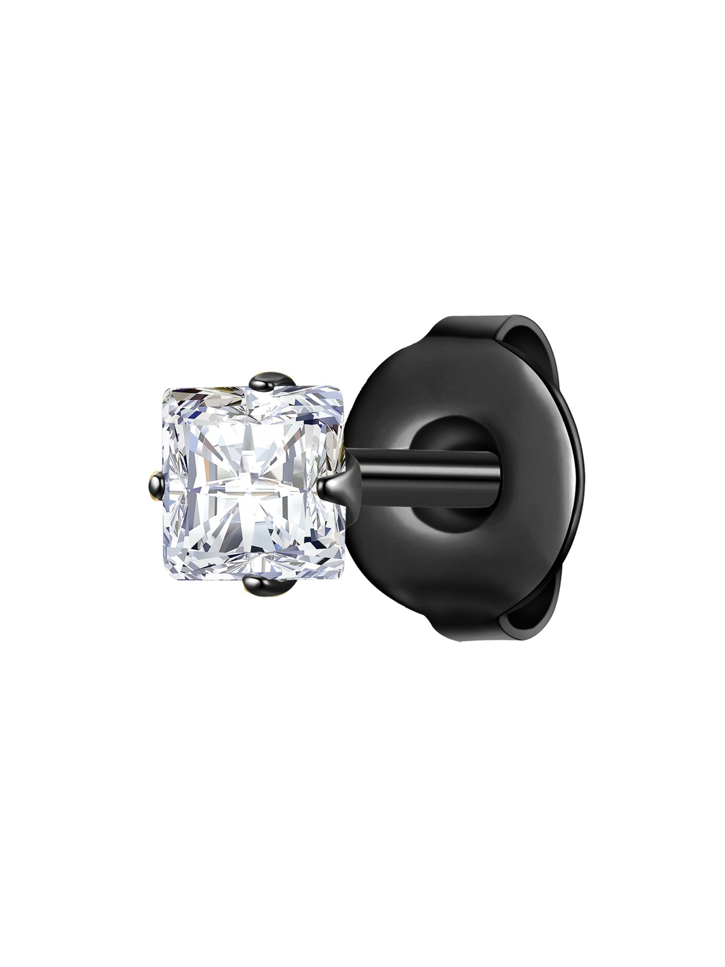 True Rebels Ohrring in Schwarz: Vorderseite