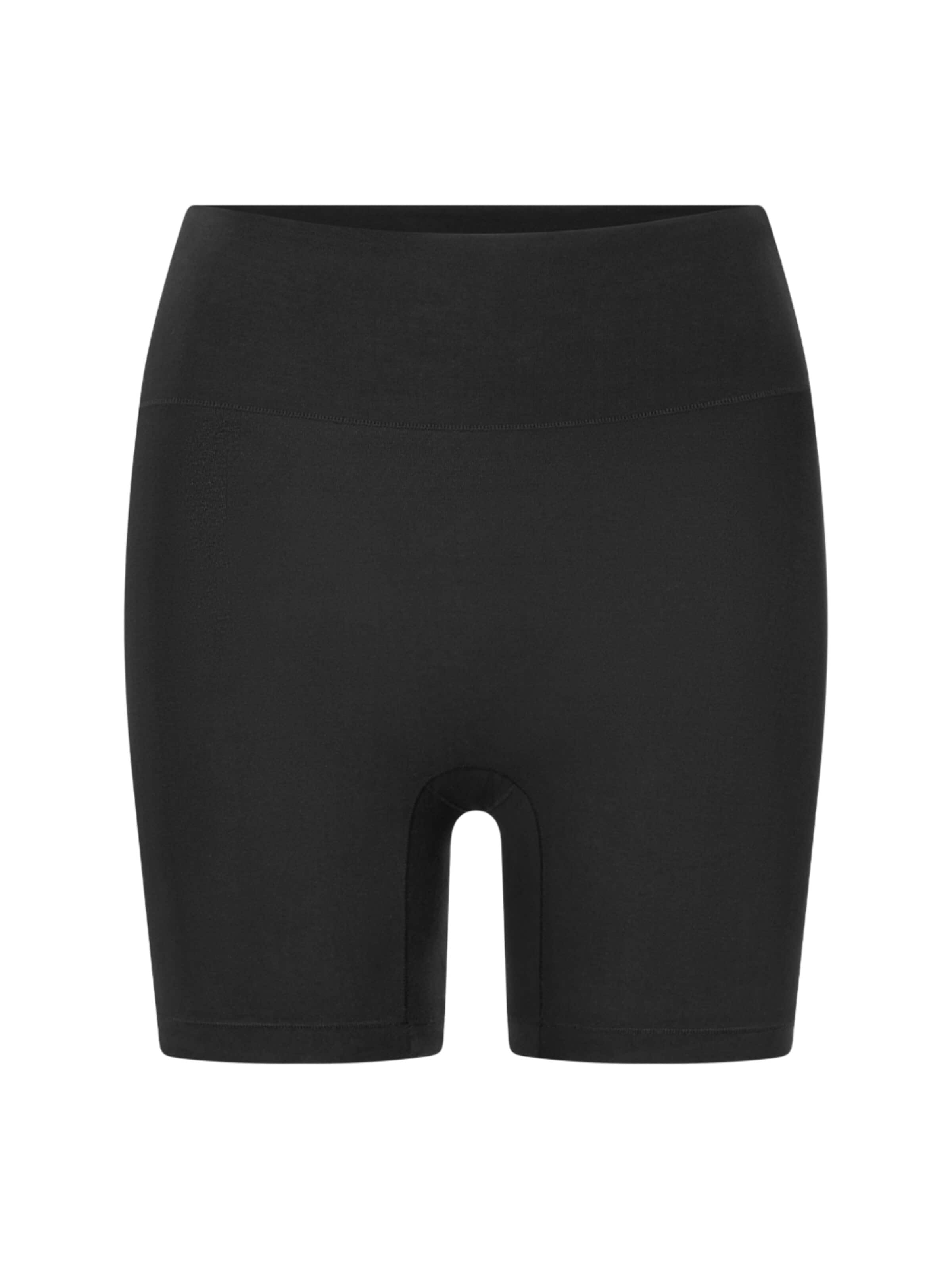 cfab (formerly creamy fabrics) - Slimfit Pantalón 'Cotton Short' en negro: frente