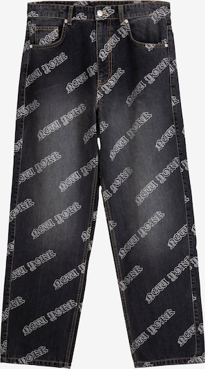 Bershka Jeans in black denim / weiß, Produktansicht