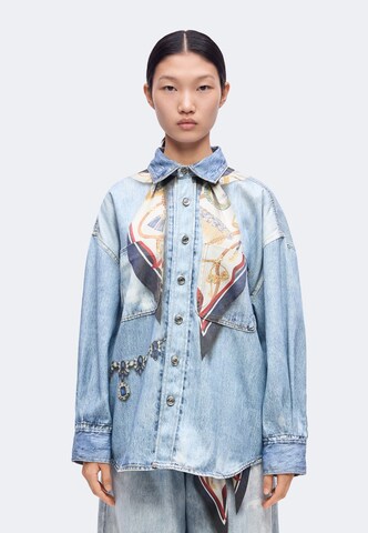 Liu Jo Átmeneti dzseki 'CAMICIA VINTAGE DIGITAL PRINT' - kék: elől