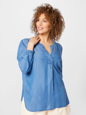 Tom Tailor Women + Blouse in Blauw: voorkant