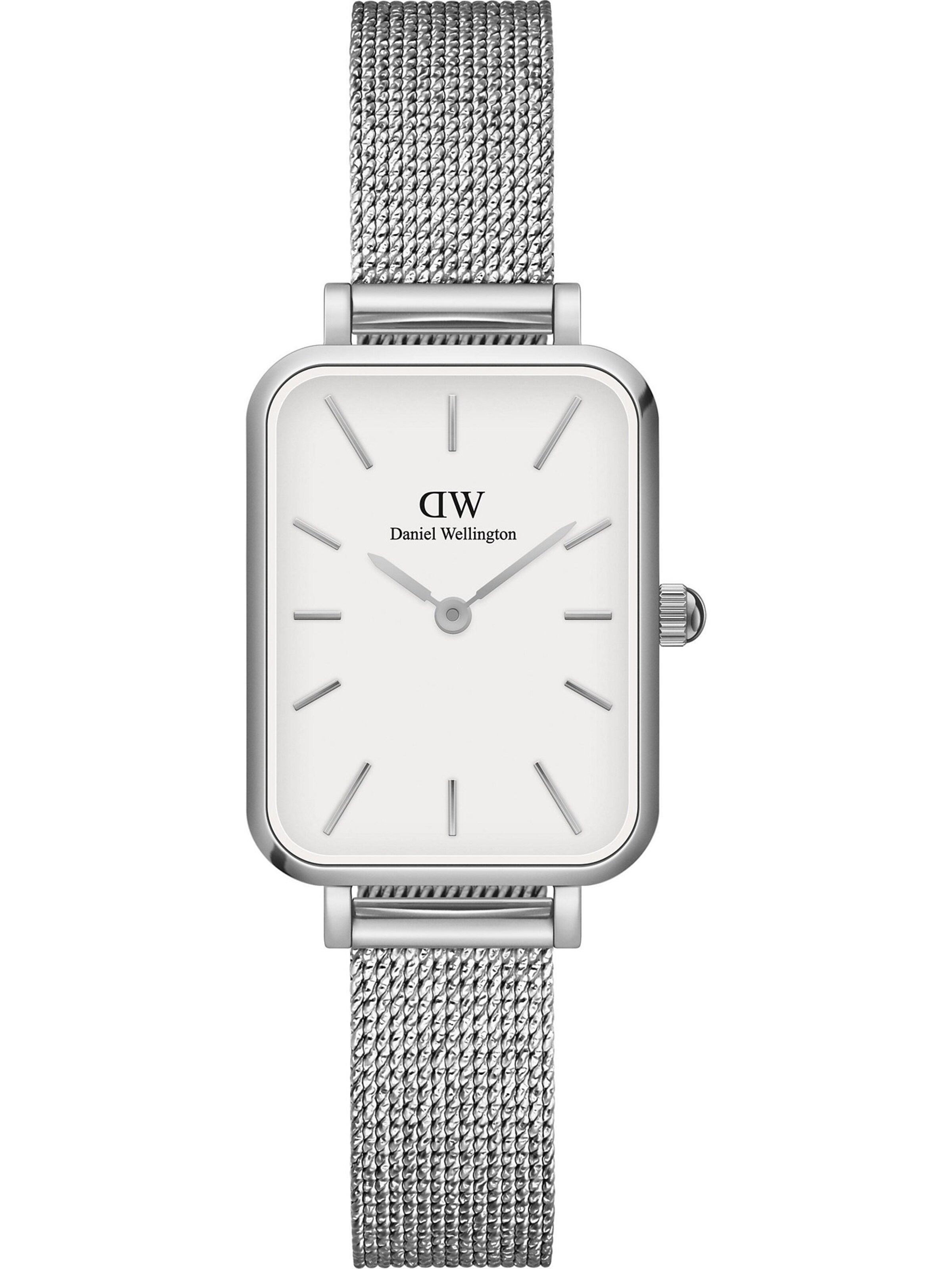 Daniel Wellington Uhr 'Quadro Pressed Sterling S White' in Silber: Vorderseite