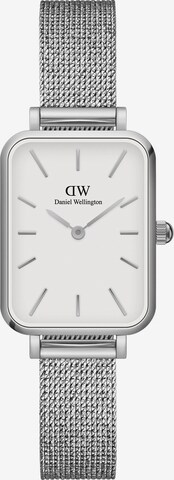 Orologio analogico 'Quadro Pressed Sterling S White' di Daniel Wellington in argento: frontale