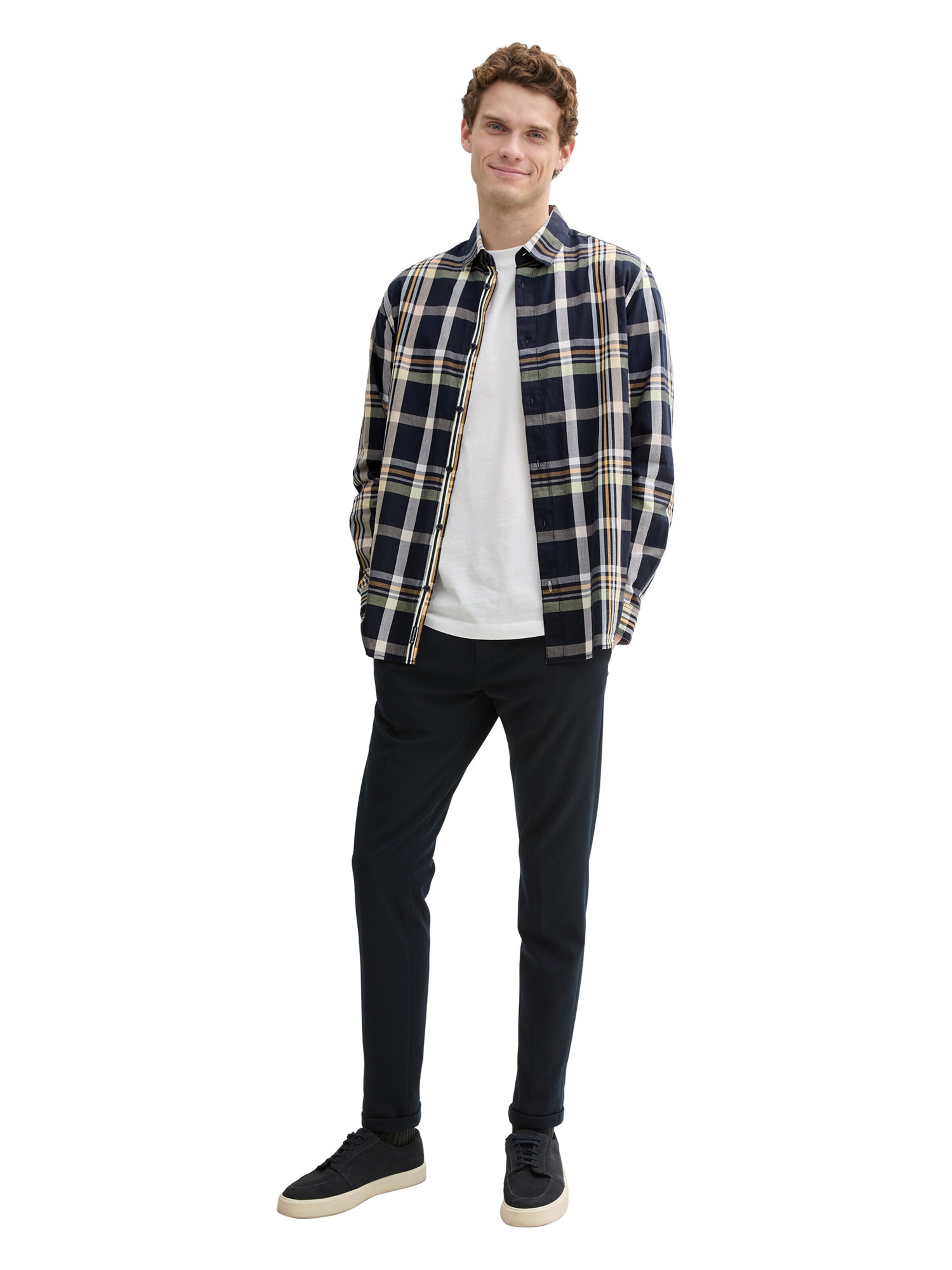 TOM TAILOR Средняя посадка Рубашка в Синий