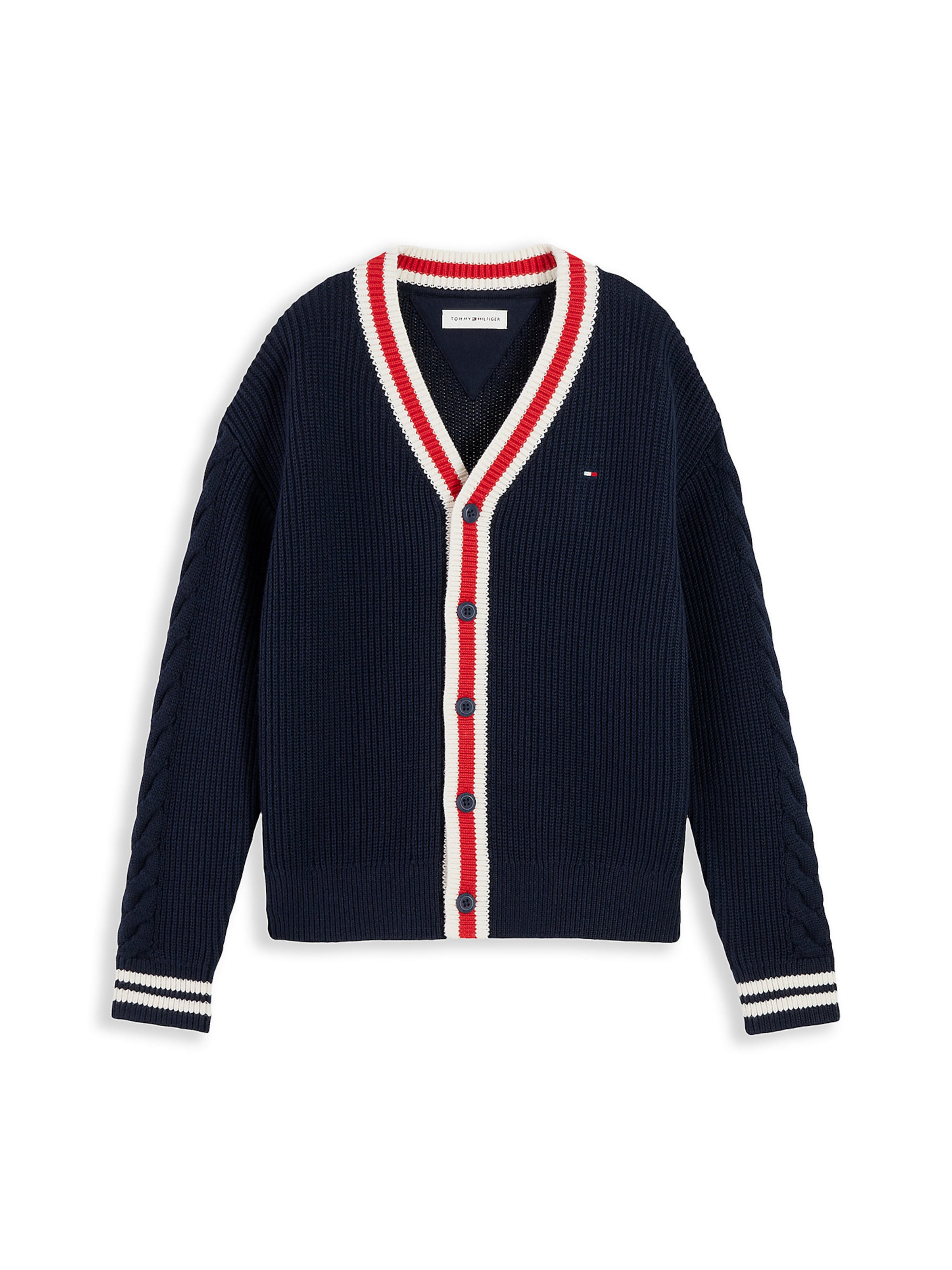TOMMY HILFIGER Strickjacke in Blau: Vorderseite