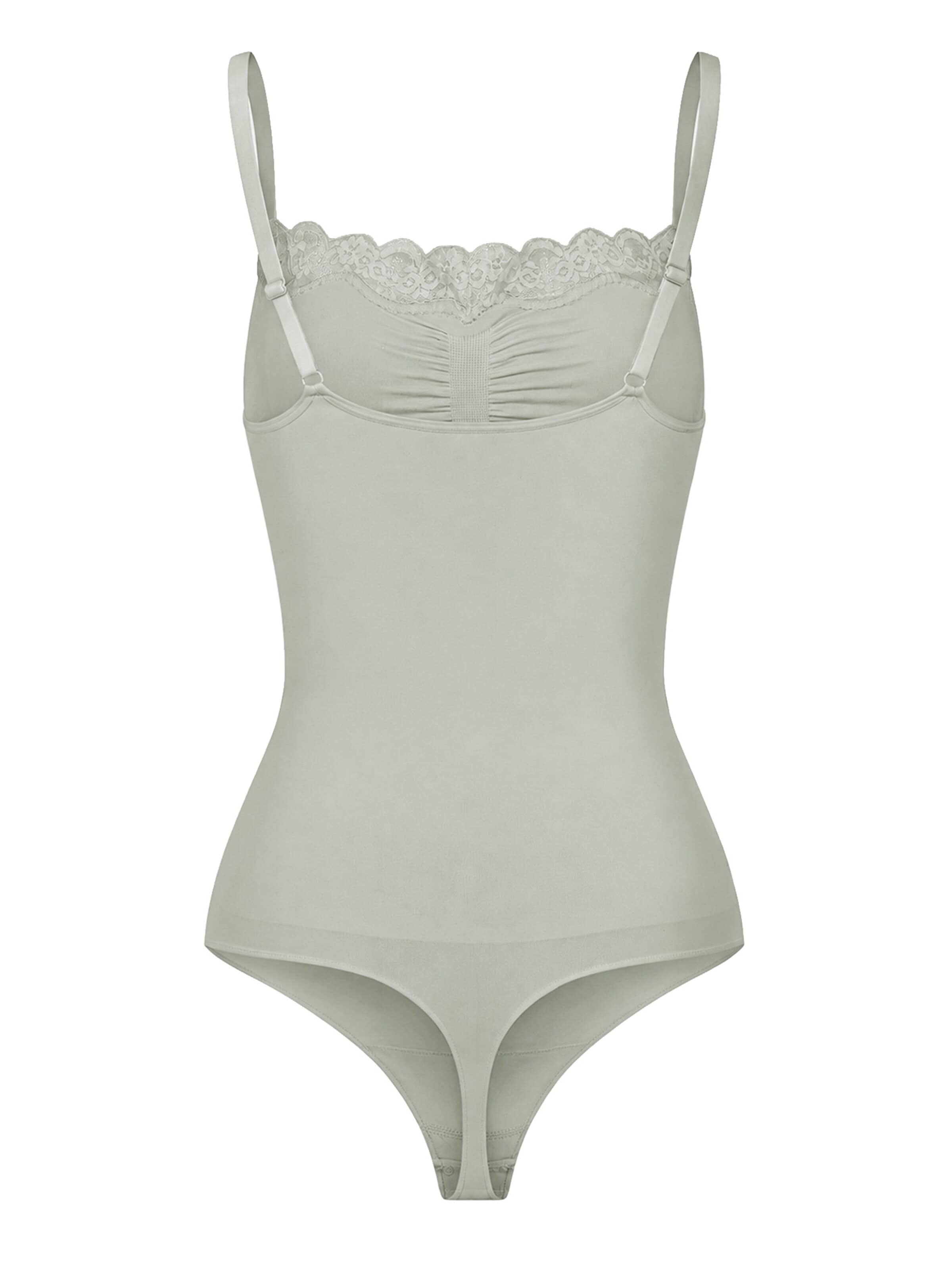 Body modellante 'Bodysuit Sculpting Shapewear mit Lace' di cfab in verde