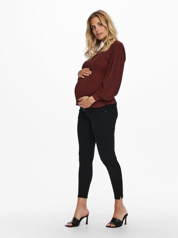 Only Maternity Pullover 'Maggi' in Braun