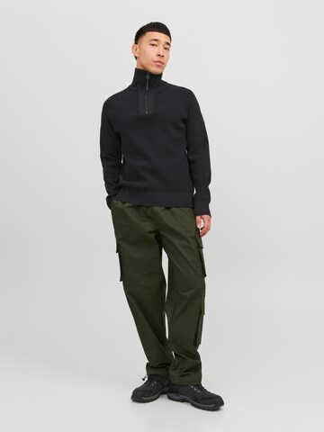 JACK & JONES Sweter 'Filo' w kolorze czarny