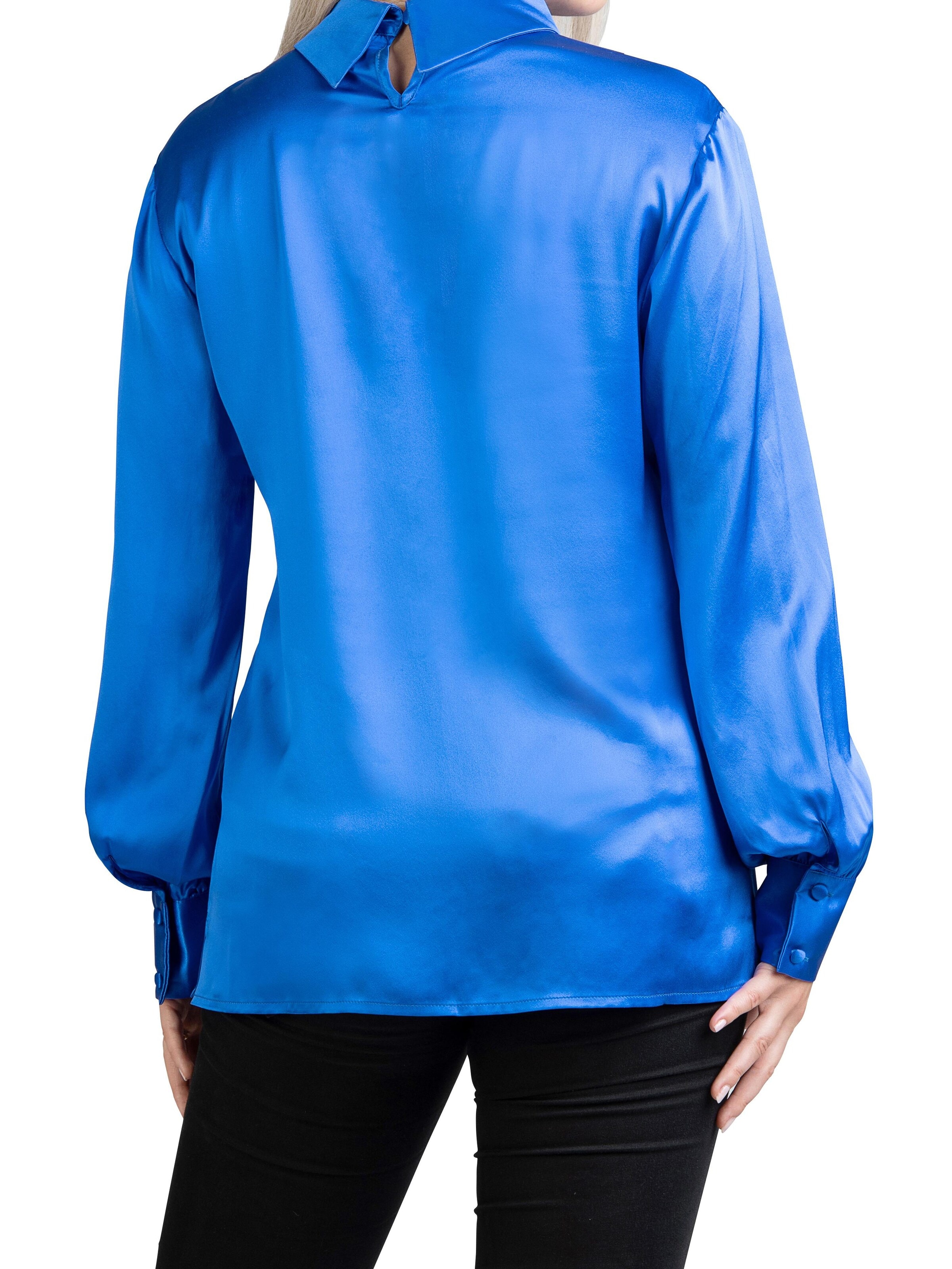 Posh Gear - Blusa 'Seidenbluse Satinoseta' en azul