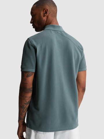 CAST IRON Paita 'Polo shirt with waffle texture' värissä sininen
