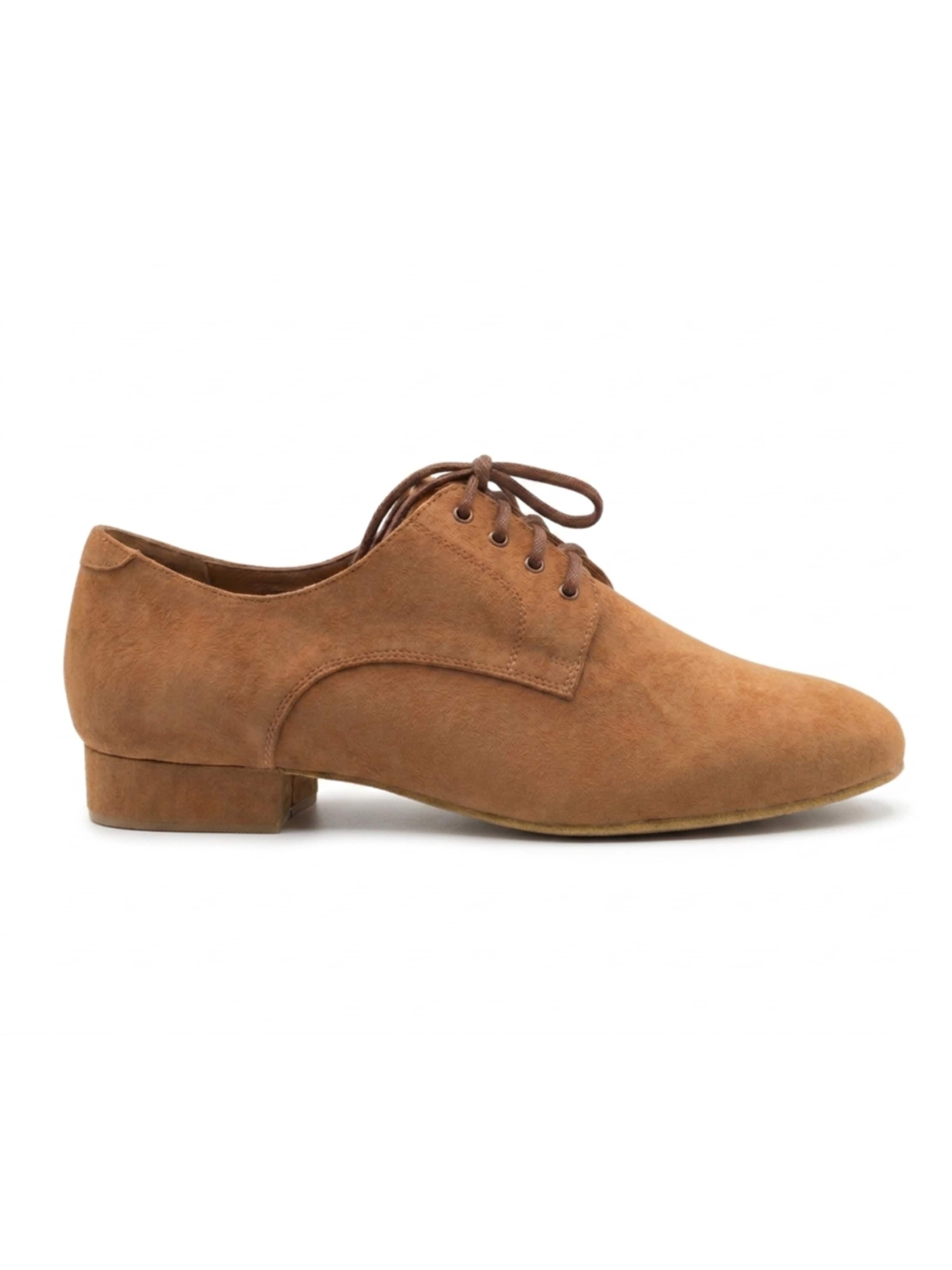 Dancing Queens Lace-Up Shoes 'Noble Tanzschuhe Wildleder' in Brown: front