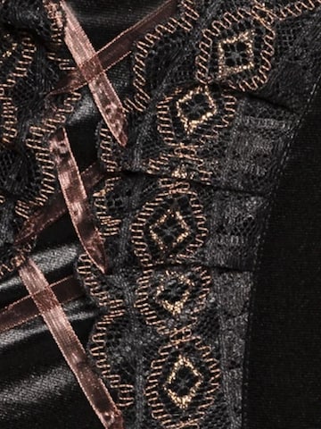 PASSION Negligée 'Evane Cor.' in Schwarz