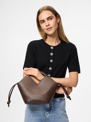 Sac à bandoulière PIECES en marron : devant