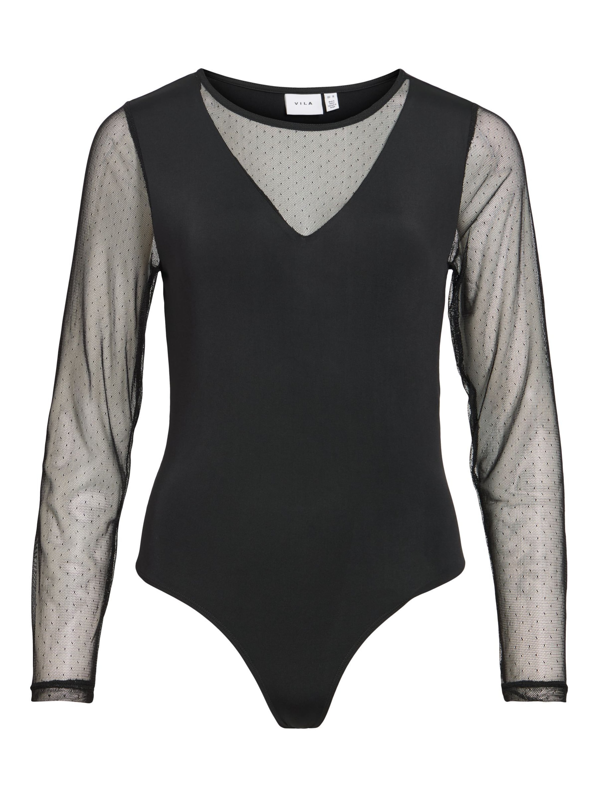VILA - Body camiseta 'VILeoa' en negro: frente
