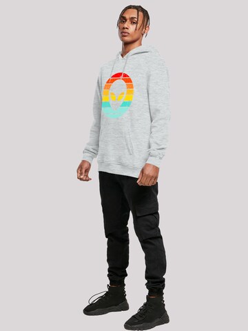 Sweat-shirt 'Alien Head Retro Sunset' F4NT4STIC en gris
