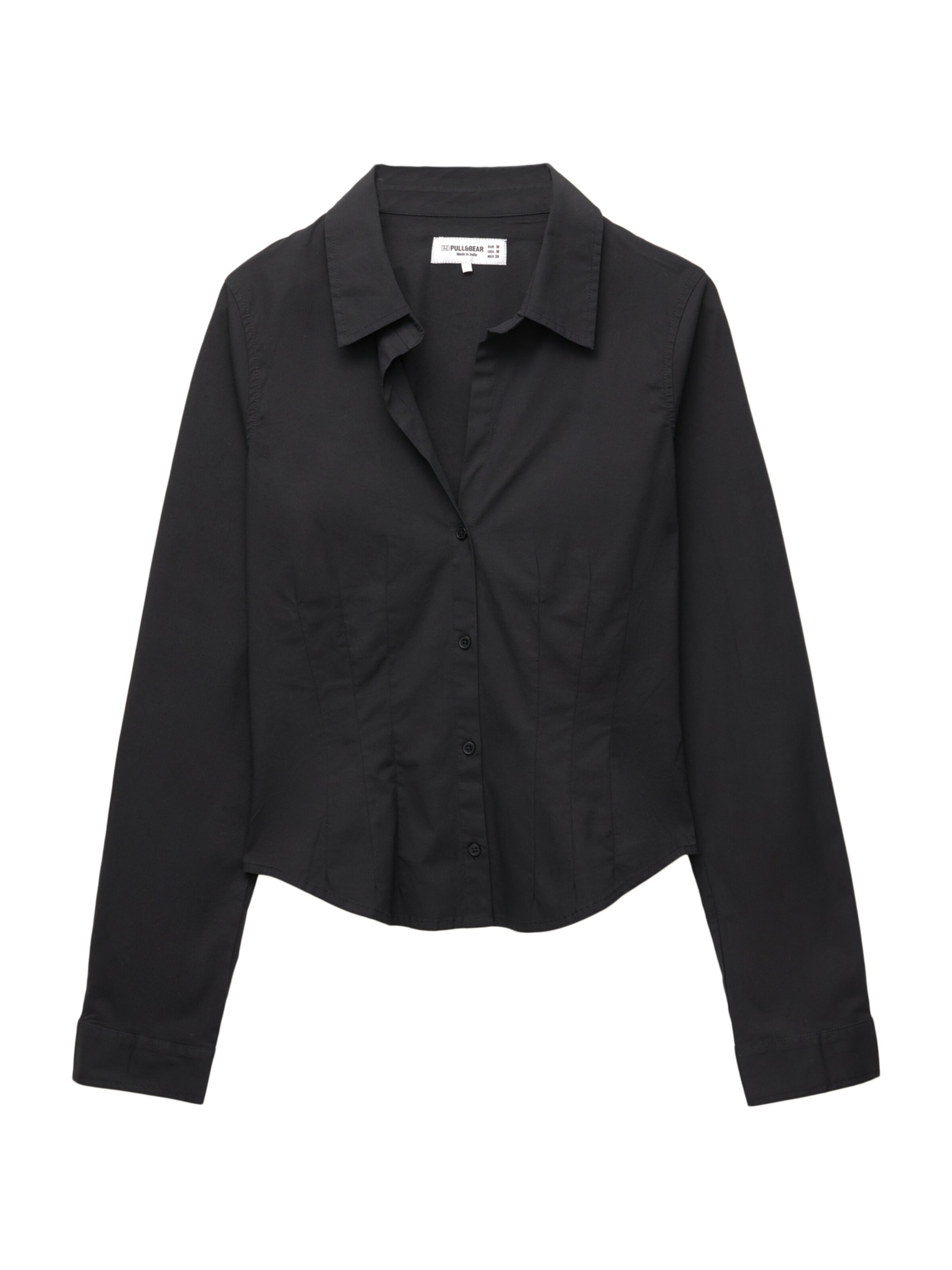Pull&Bear Bluse in Schwarz: Vorderseite