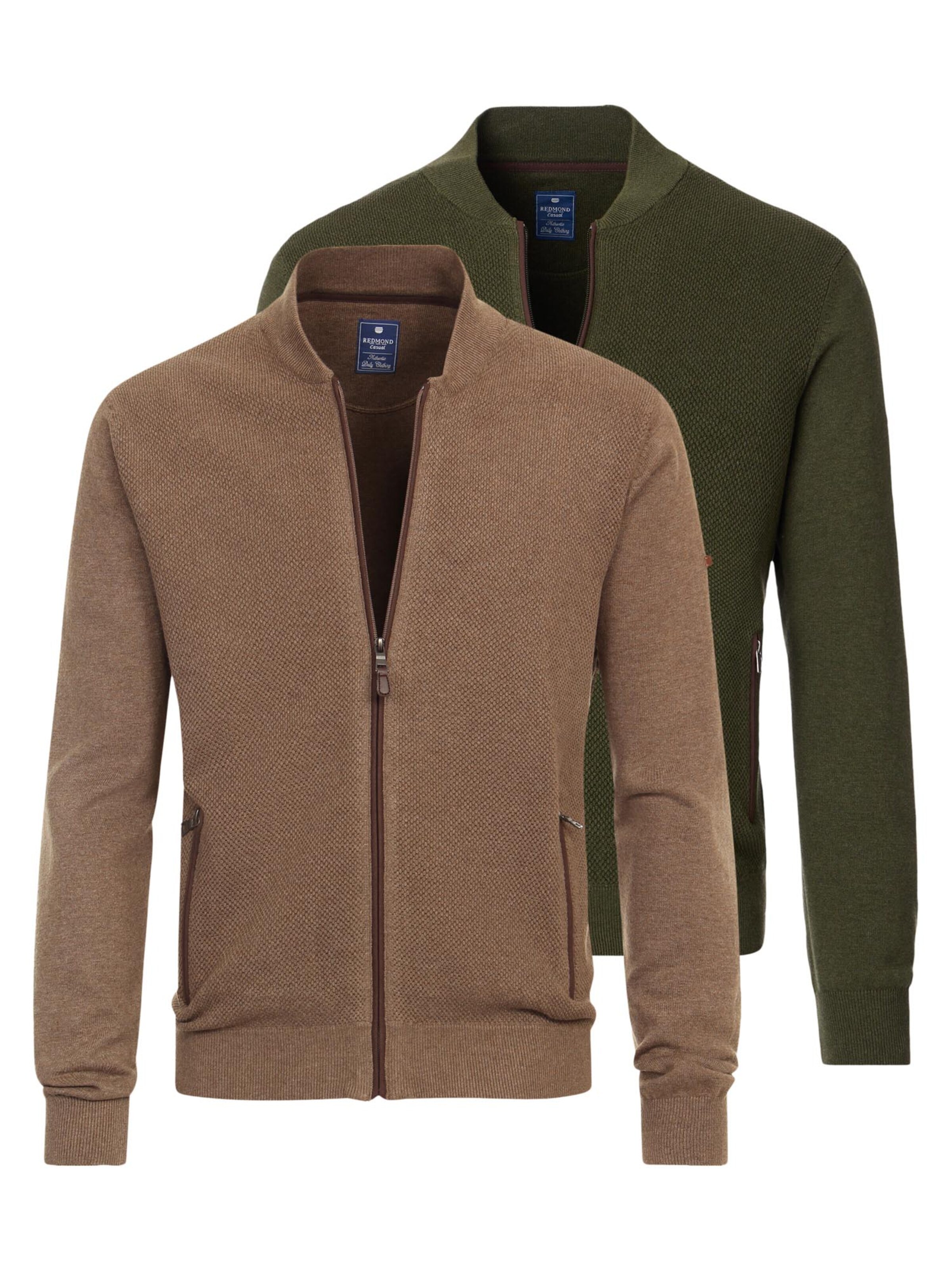 redmond Gebreid vest 'Basic' in Gemengde kleuren: voorkant
