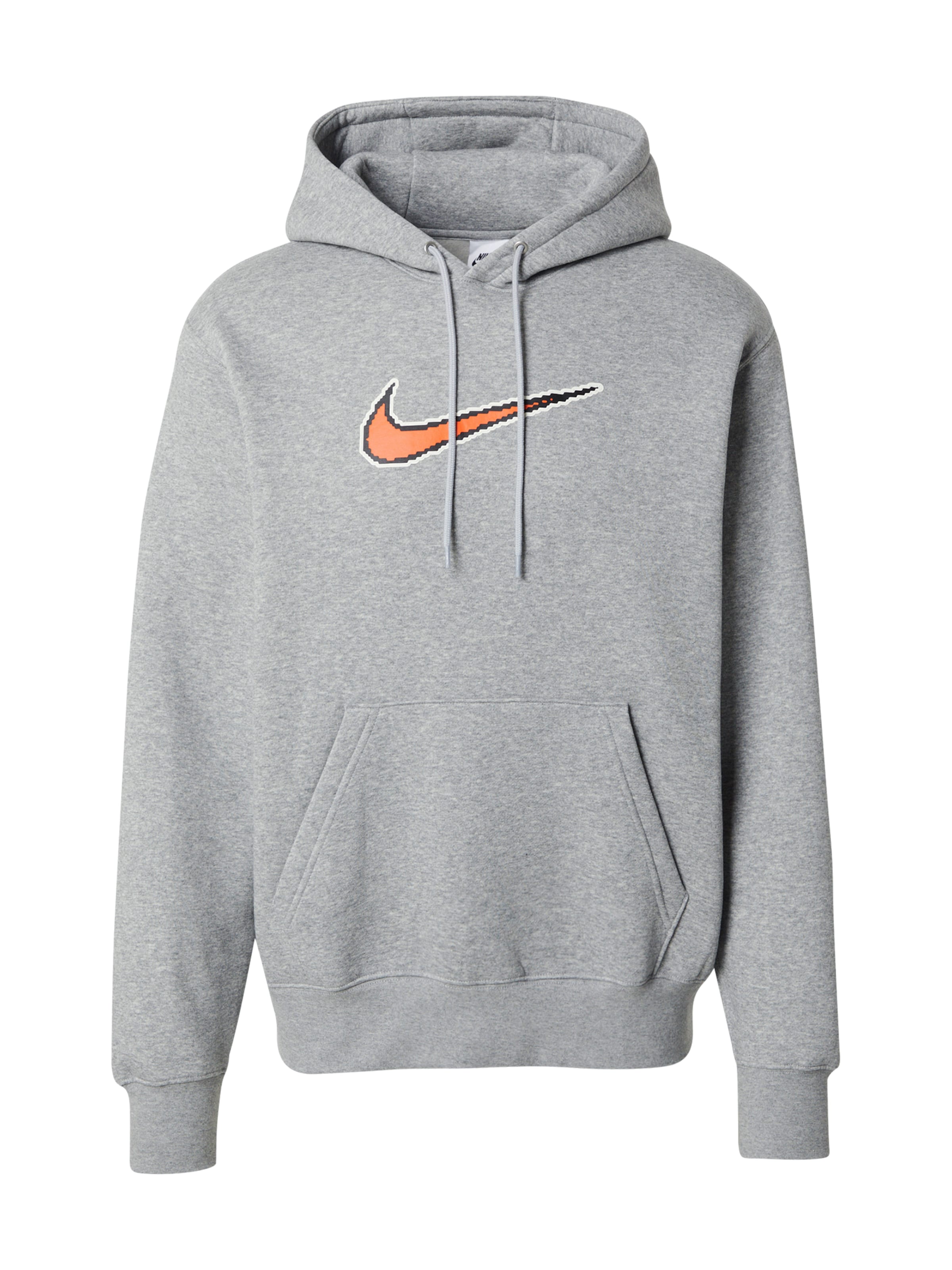 Nike Sportswear Суичър 'M NK CLUB BB HDY NEO VARSITY' в сиво: отпред