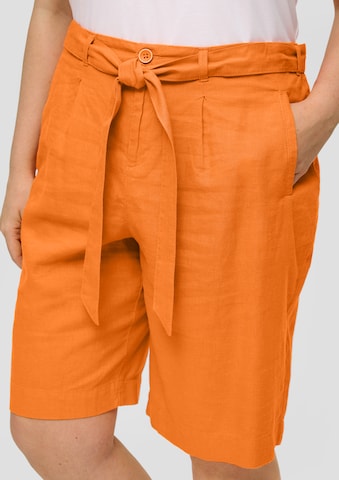 s.Oliver Red Label Plus Wide leg Bandplooibroek in Oranje