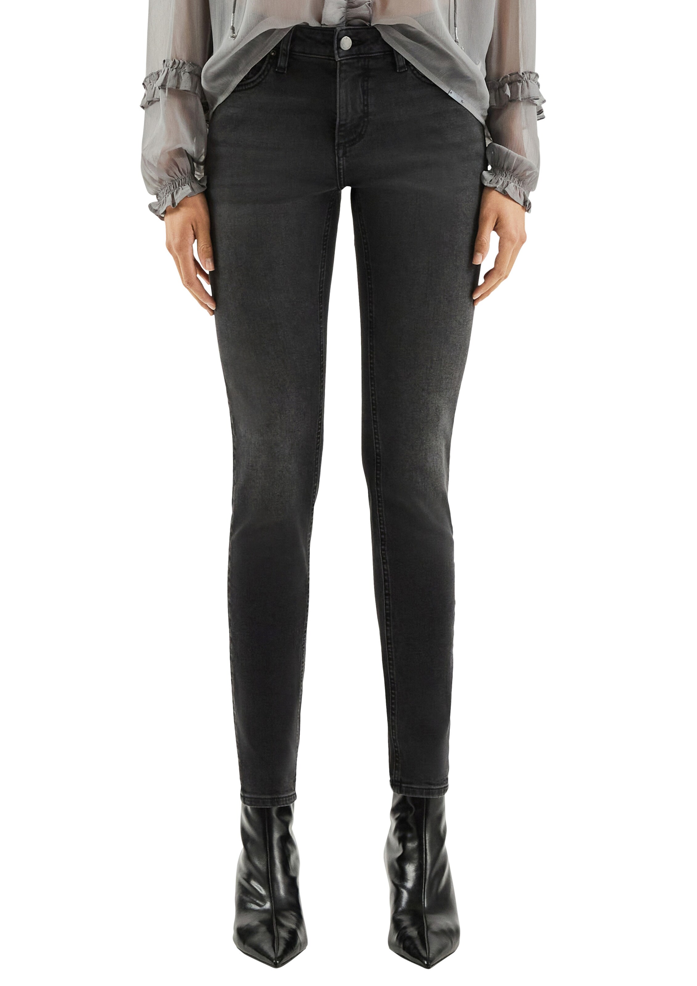 Skinny Jean 'Sadie' QS en gris : devant