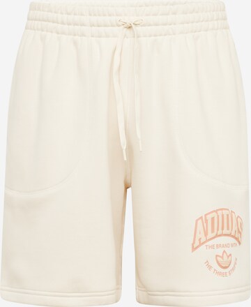 Regular Pantalon ADIDAS ORIGINALS en blanc : devant