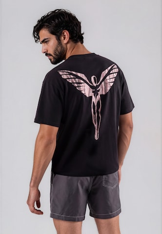 Colucci Shirt 'Ikarus' in Zwart: voorkant
