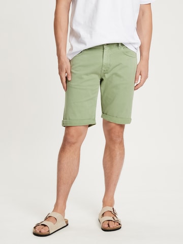 Cross Jeans Regular Pants ' Leom ' in Green: front