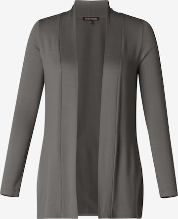 BASE LEVEL CURVY Strickjacke in Grau: Vorderseite