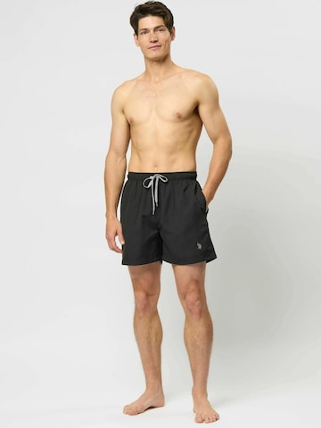 U.S. POLO ASSN. Zwemshorts ' UMAza ' in Zwart