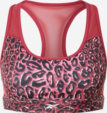 Reebok Bustier Sport bh in Roze: voorkant