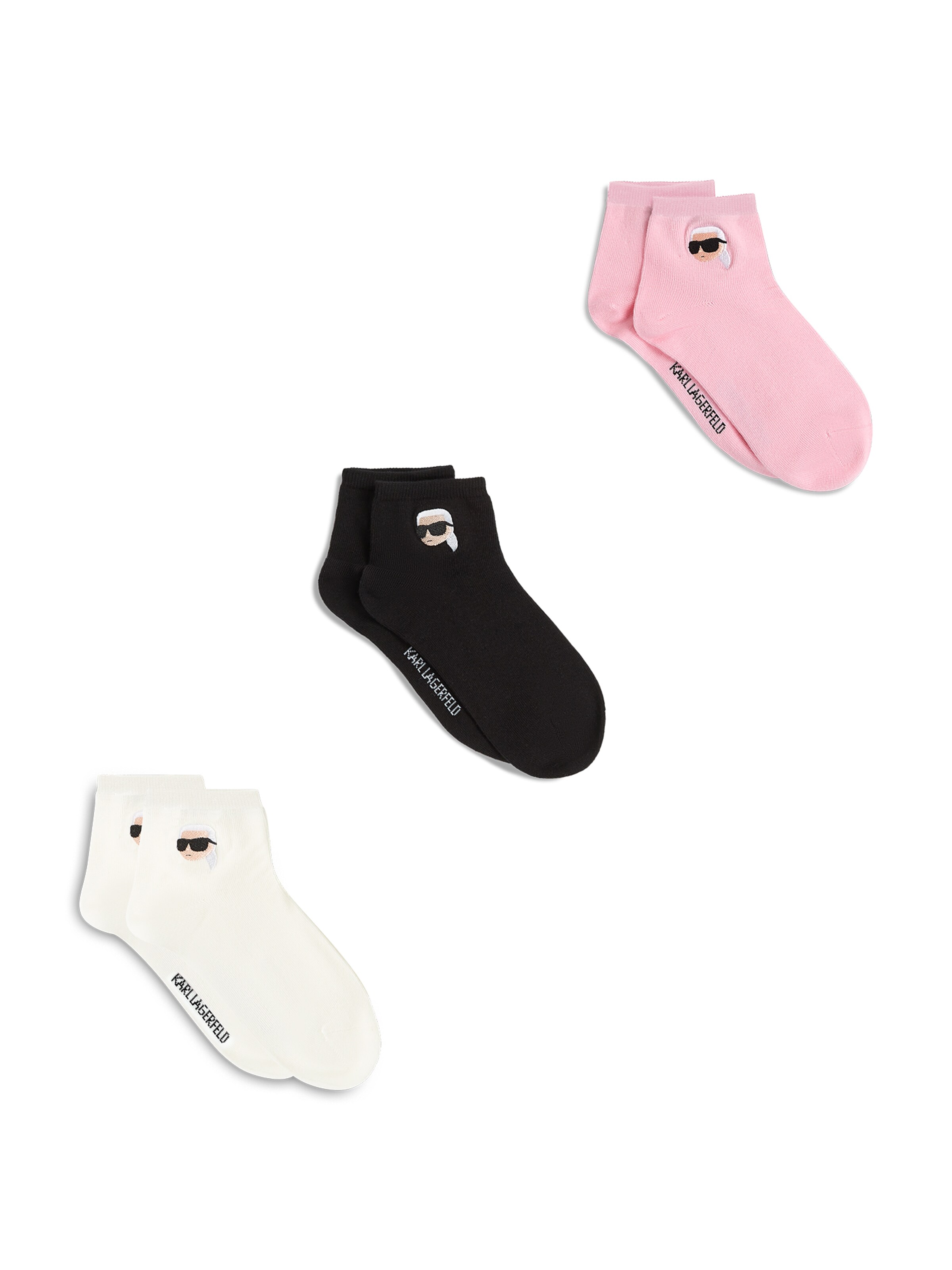 Karl LagerfeldČarape ' Ikon- kurze Socken – 3er-Pack ' - roza boja