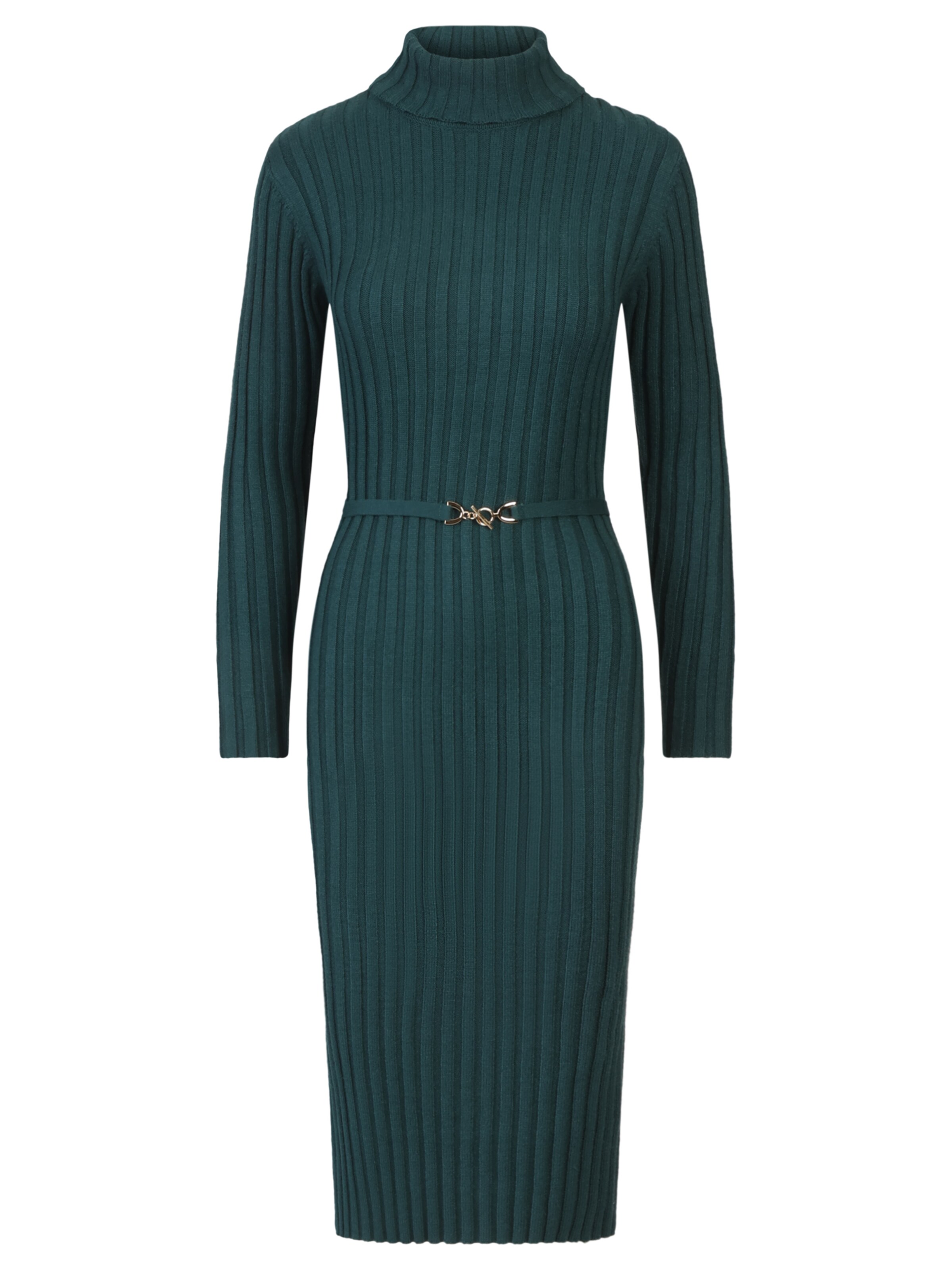 APART Knitted dress in Green: front