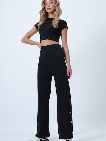 Trend Alaçatı Stili Широкий Штаны в Черный: спереди