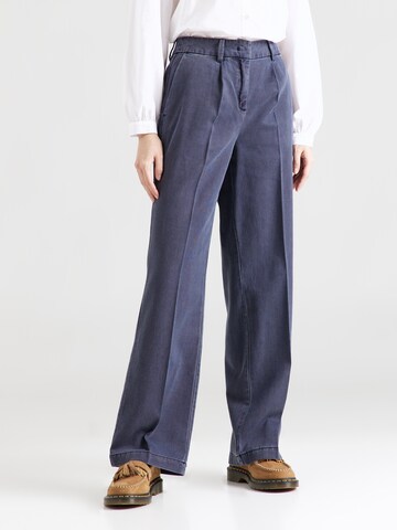 Wide leg Pantaloni con pieghe di s.Oliver in blu: frontale