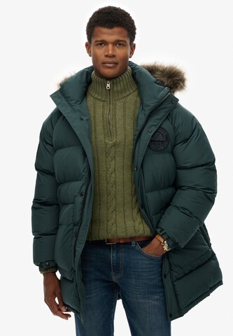 Superdry & Co Winter Coat 'Everest' in Green: front