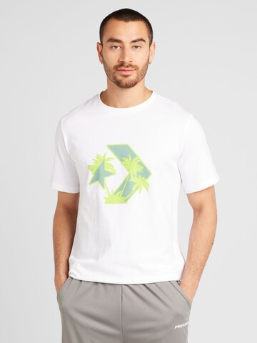 balta CONVERSE Marškinėliai 'Star': priekis