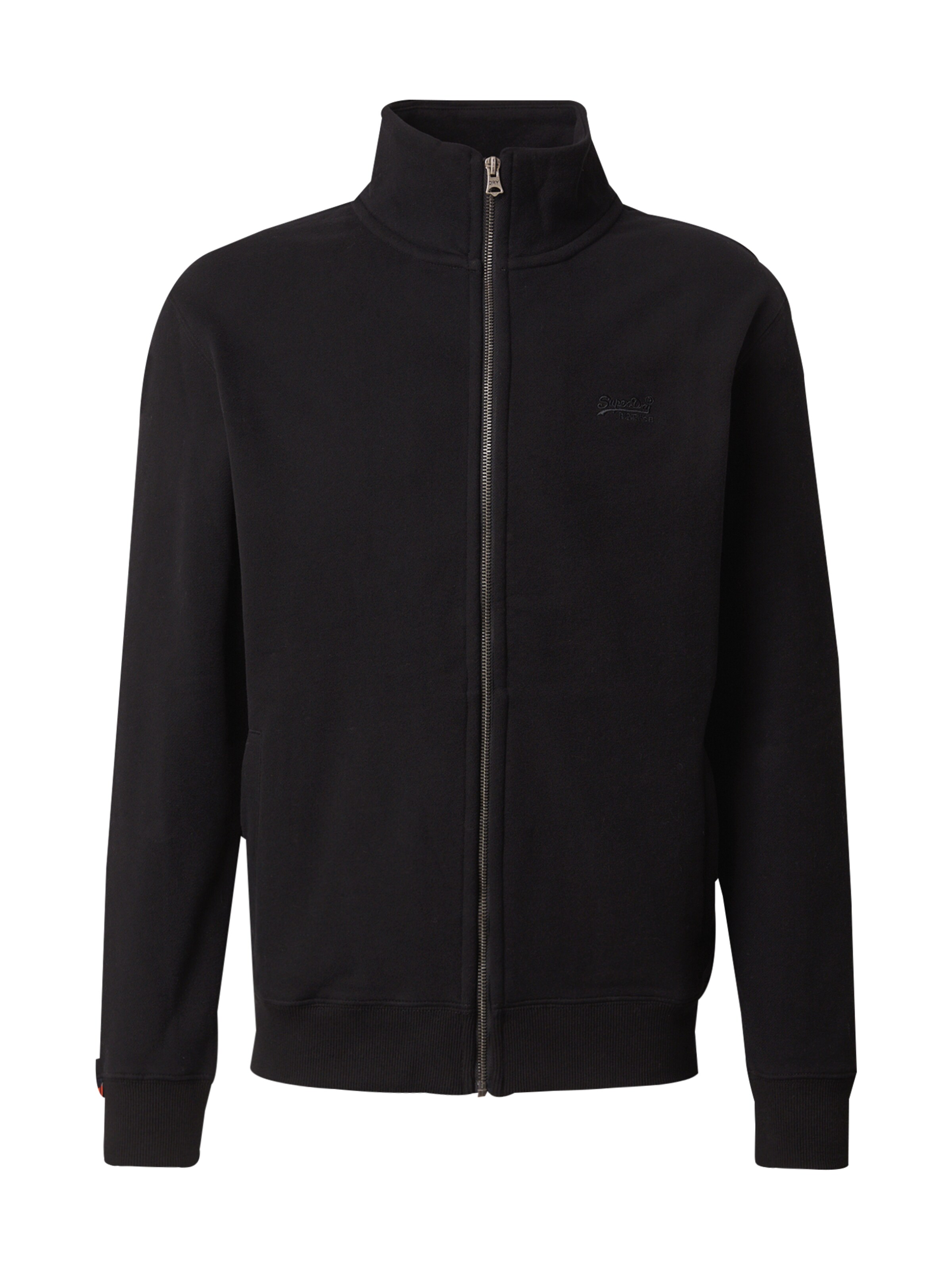 Bluză de molton 'Essential' de la Superdry pe negru: față