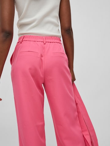 VILA Regular Trousers 'Kammas' in Pink