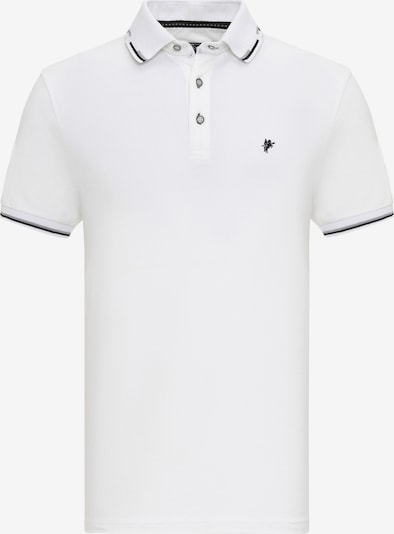 DENIM CULTURE Тениска 'Enrique' в сив меланж / черно / бяло, Преглед на продукта