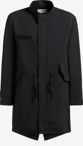 khujo Between-Seasons Coat in Black: front