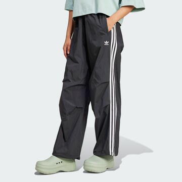 Wide leg Pantaloni di ADIDAS ORIGINALS in nero: frontale